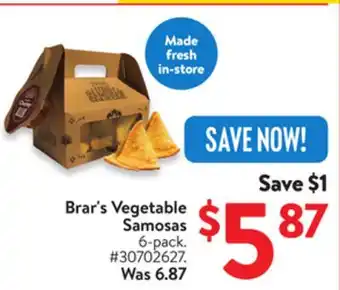 Walmart Brar's Vegetable Samosas offer