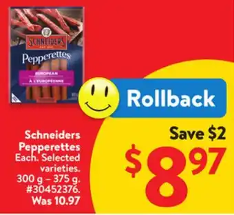 Walmart Schneiders Pepperettes offer