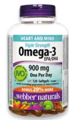 Walmart Webber Naturals Glucosamine or Omega-3 offer