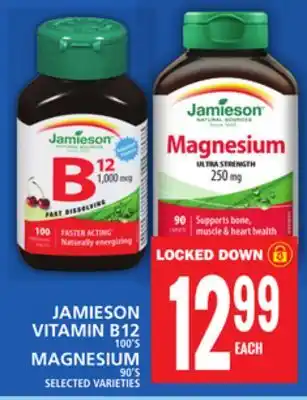 Food Basics JAMIESON VITAMIN B12 OR MAGNESIUM offer