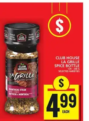Food Basics CLUB HOUSE LA GRILLE SPICE BOTTLE offer