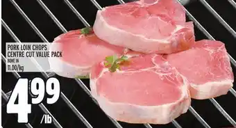 Metro PORK LOIN CHOPS CENTRE CUT VALUE PACK BONE IN offer