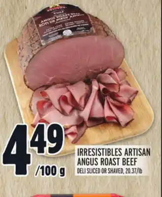 Metro IRRESISTIBLES ARTISAN ANGUS ROAST BEEF offer