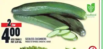 Metro SEEDLESS CUCUMBERS offer