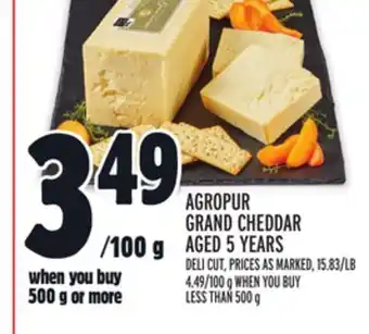 Metro AGROPUR GRAND CHEDDAR AGED 5 YEARS offer