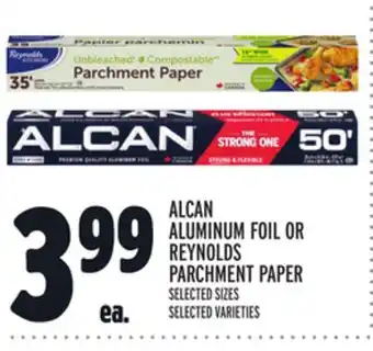 Metro ALCAN ALUMINUM FOIL OR REYNOLDS PARCHMENT PAPER offer