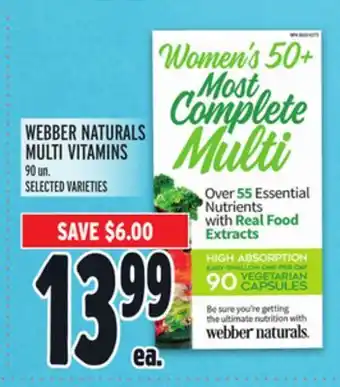 Metro WEBBER NATURALS MULTI VITAMINS offer