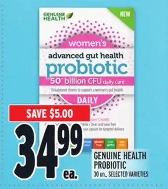 Metro GENUINE HEALTH PROBIOTIC offer