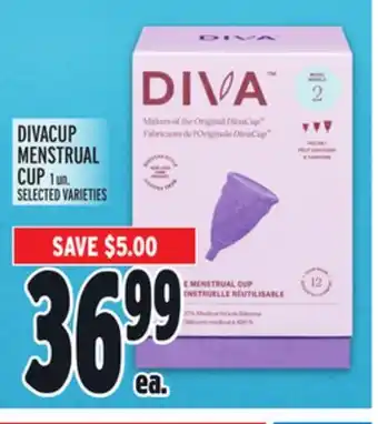 Metro DIVACUP MENSTRUAL CUP offer