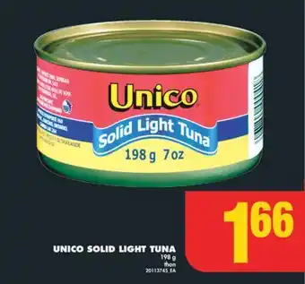 No Frills UNICO SOLID LIGHT TUNA, 198 g offer