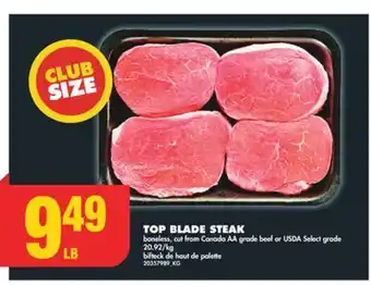 No Frills TOP BLADE STEAK offer