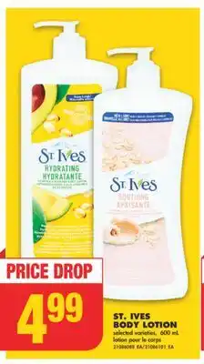 No Frills ST. IVES BODY LOTION, 600 mL offer