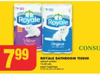 No Frills ROYALE BATHROOM TISSUE, 15=30 rolls offer