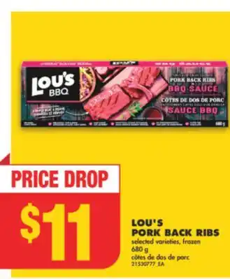No Frills LOU'S PORK BACK RIBS, 680 g offer