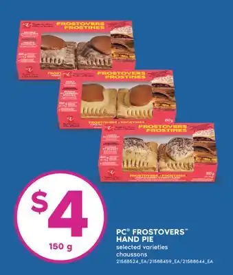 No Frills PC FROSTOVERS HAND PIE, 150 g offer