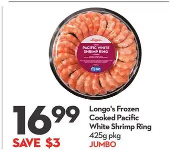 Longo's Frozen Cooked Pacific White Shrimp Ring offer