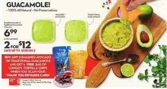 Longo's Smashed Avocado or Traditional Guacamole offer