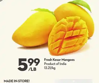 Longo's Fresh Kesar Mangoes offer