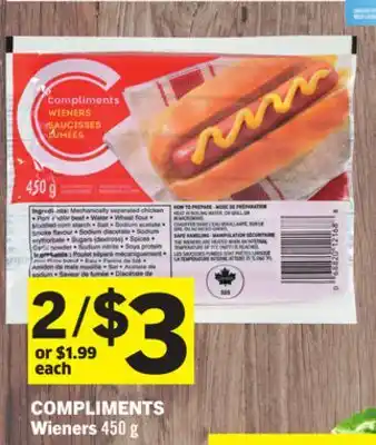 Foodland COMPLIMENTS Wieners offer