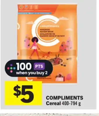 Foodland COMPLIMENTS Cereal offer