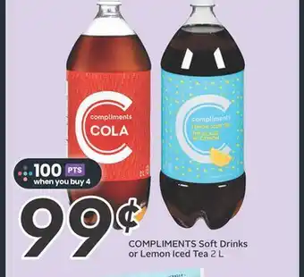 Sobeys COMPLIMENTS Soft Drinks or Lemon Iced Tea offer
