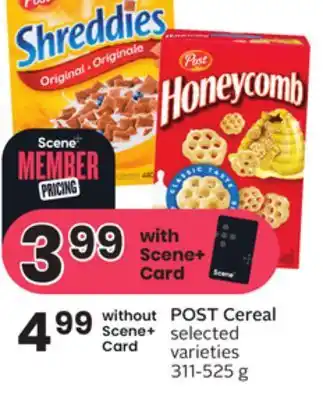 Sobeys POST Cereal offer