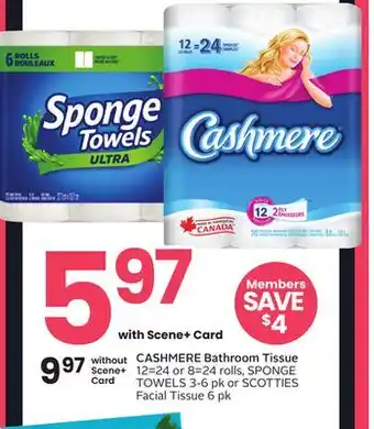 Sobeys CASHMERE Bathroom Tissue offer