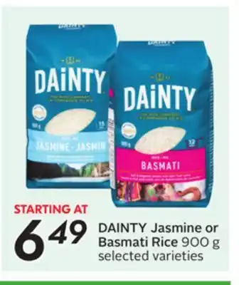 Sobeys DAINTY Jasmine or Basmati Rice offer