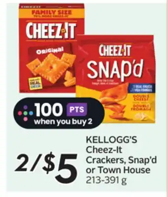 Sobeys KELLOGG'S Cheez-It Crackers, Snap'd or Town House offer