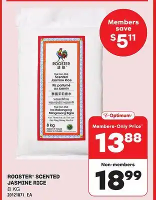 Loblaws ROOSTER SCENTED JASMINE RICE, 8 KG offer