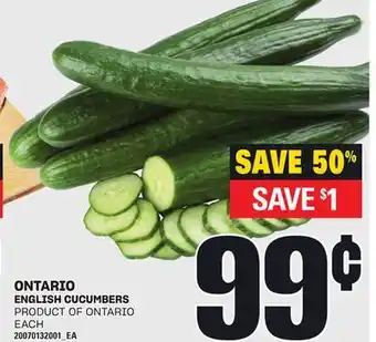 Loblaws ENGLISH CUCUMBERS offer