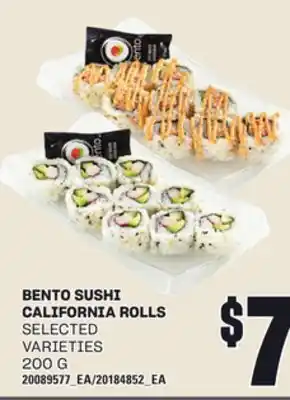 Loblaws BENTO SUSHI CALIFORNIA ROLLS, 200 G offer
