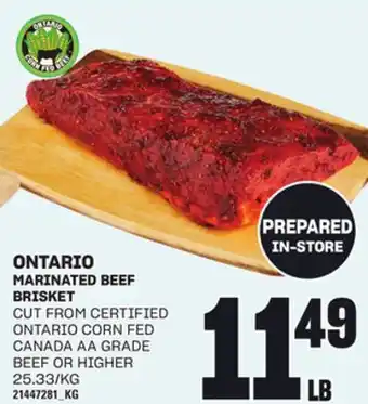 Loblaws MARINATED BEEF BRISKET offer