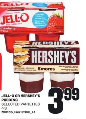 Loblaws JELL-O OR HERSHEY'S PUDDING, 4'S offer