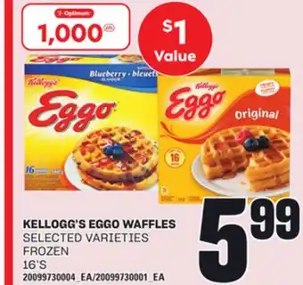 Loblaws KELLOGG'S EGGO WAFFLES, 16' S offer