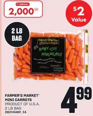 Loblaws FARMER'S MARKET MINI CARROTS, 2 LB BAG offer