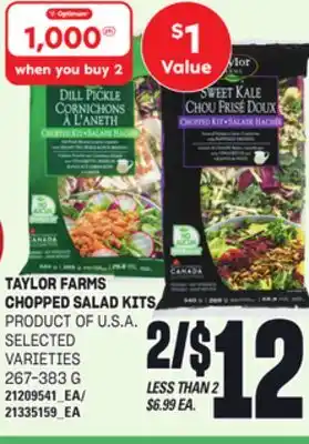 Loblaws TAYLOR FARMS CHOPPED SALAD KITS, 267-383 G offer