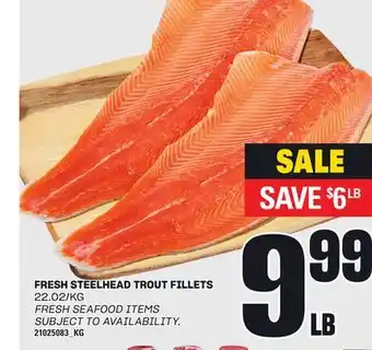 Loblaws FRESH STEELHEAD TROUT FILLETS offer