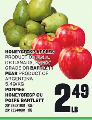 Independent Grocer HONEYCRISP APPLES OR BARTLETT BARTLETT offer