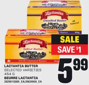 Independent Grocer LACTANTIA BUTTER, 454 G offer