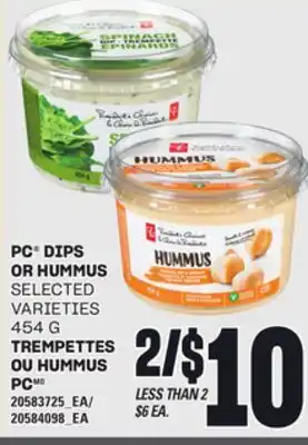 Independent Grocer PC DIPS OR HUMMUS, 454 G offer