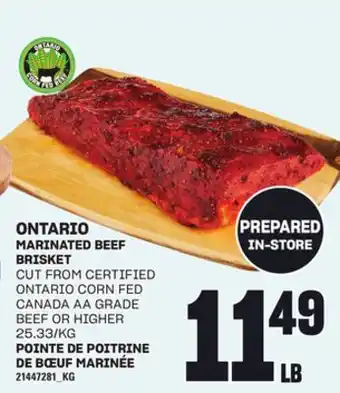 Independent Grocer MARINATED BEEF BRISKET offer