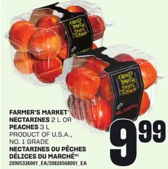Independent Grocer FARMER'S MARKET NECTARINES 2 L OR PEACHES 3 L offer