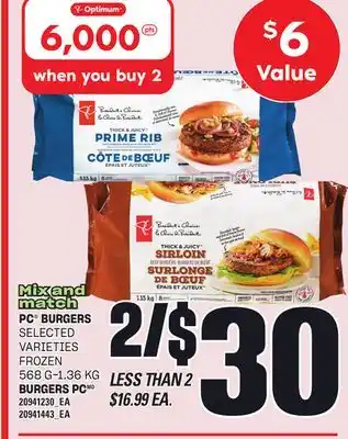 Independent Grocer PC BURGERS, 568 G-1.36 KG offer