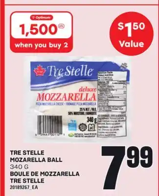 Independent Grocer TRE STELLE MOZARELLA BALL, 340 G offer