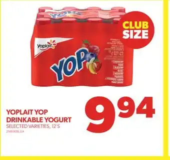 Real Canadian Superstore YOPLAIT YOP DRINKABLE YOGURT, 12'S offer