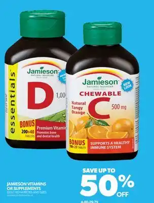 Real Canadian Superstore JAMIESON VITAMINS OR SUPPLEMENTS offer