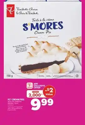Real Canadian Superstore PC CREAM PIES, 730 G offer