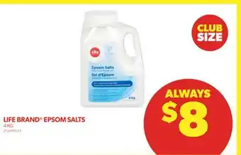 Real Canadian Superstore LIFE BRAND EPSOM SALTS, 4 KG offer