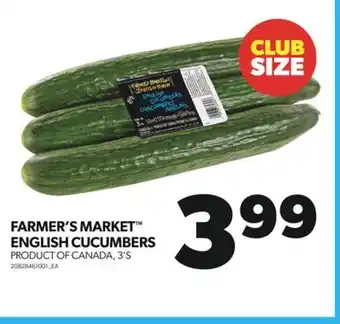 Real Canadian Superstore FARMER'S MARKET ENGLISH CUCUMBERS, 3'S offer